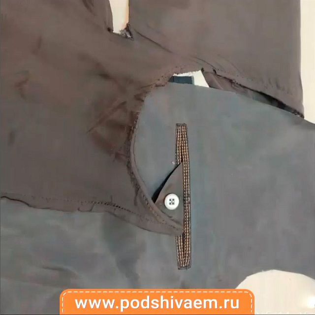 Замена подкладки у пиджака